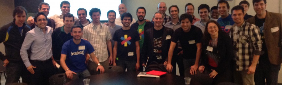Los emprendedores que participaron en el Demo Day en Silicon Valley. Foto Gentileza NXTP Labs.
